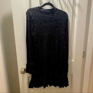 Express ruffle hem dress